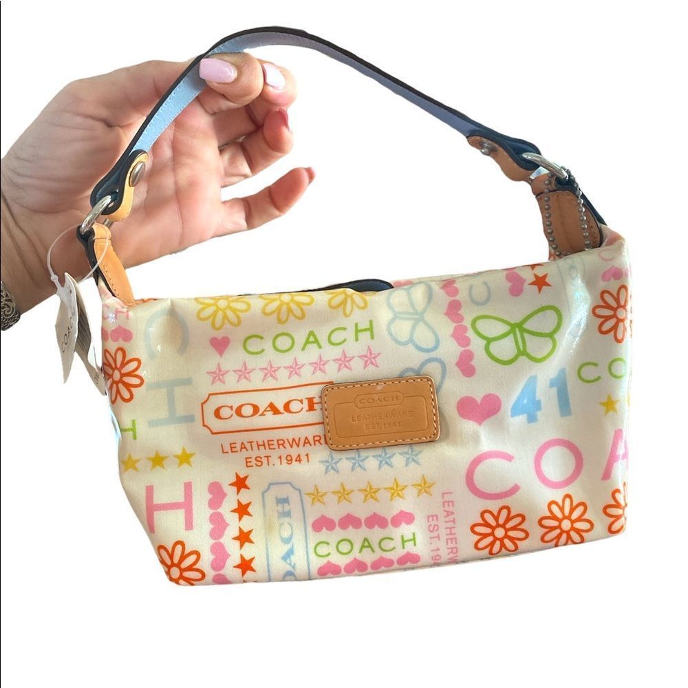 COACH Small Bag Purse Butterfly Graffiti RARE NWT